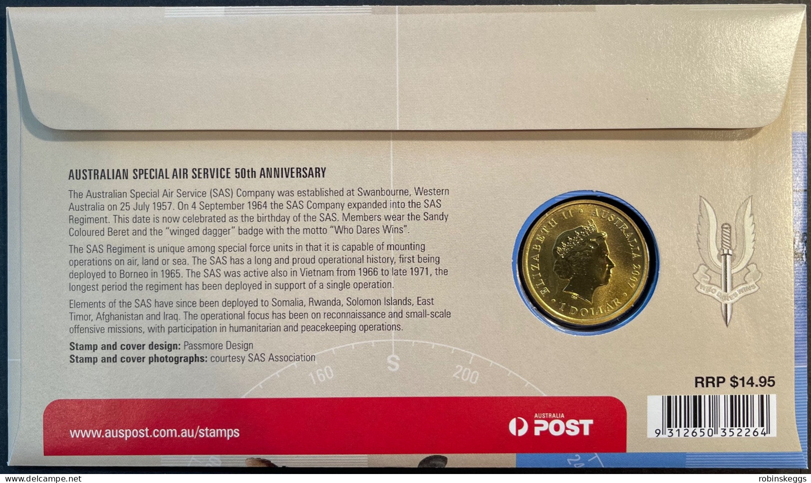 Australia PNC 2007 Australian Special Air Service 75th Anniversary - Dollar