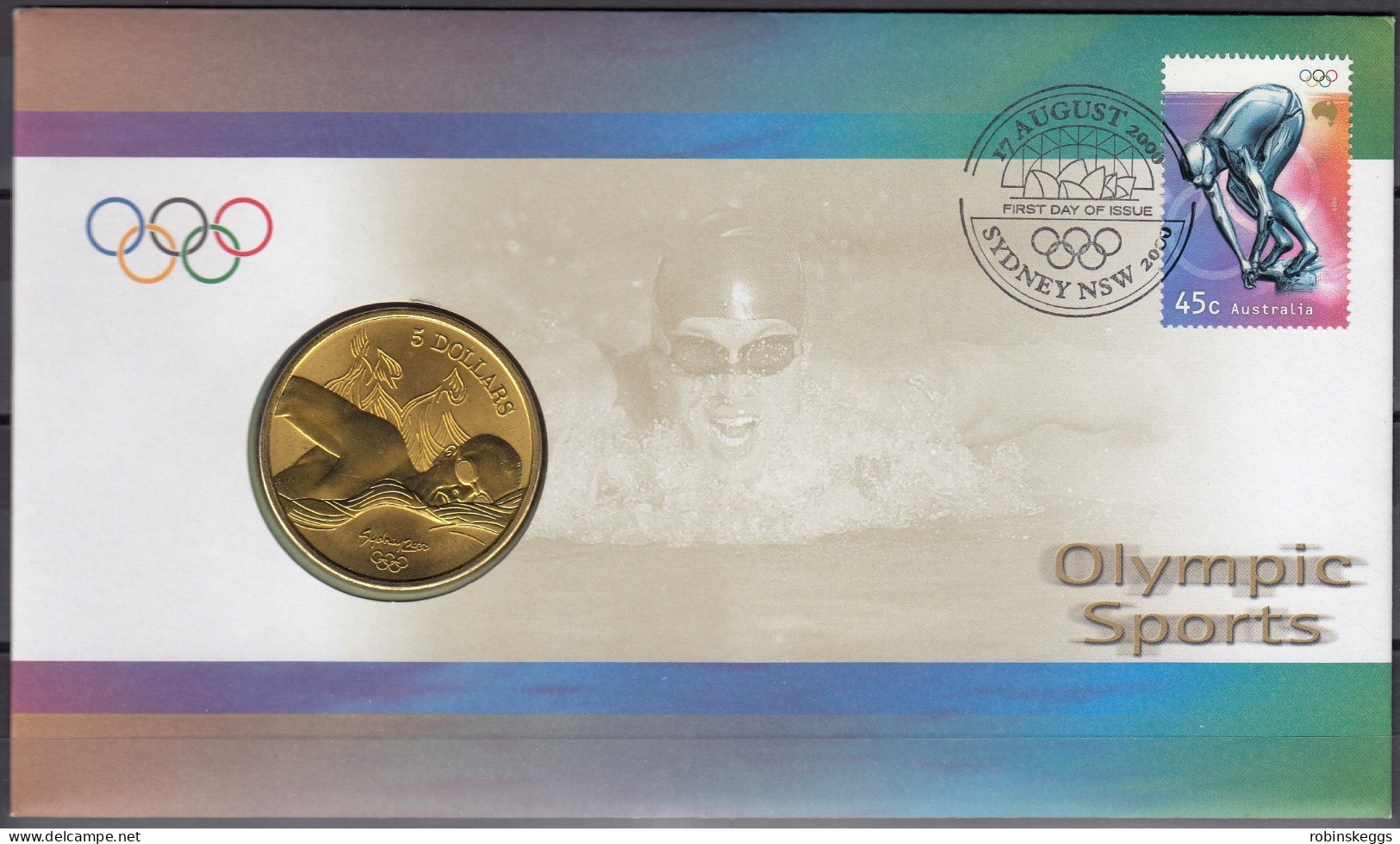 Australia PNC 2000 Olympic Sports, Swimming - Dollar