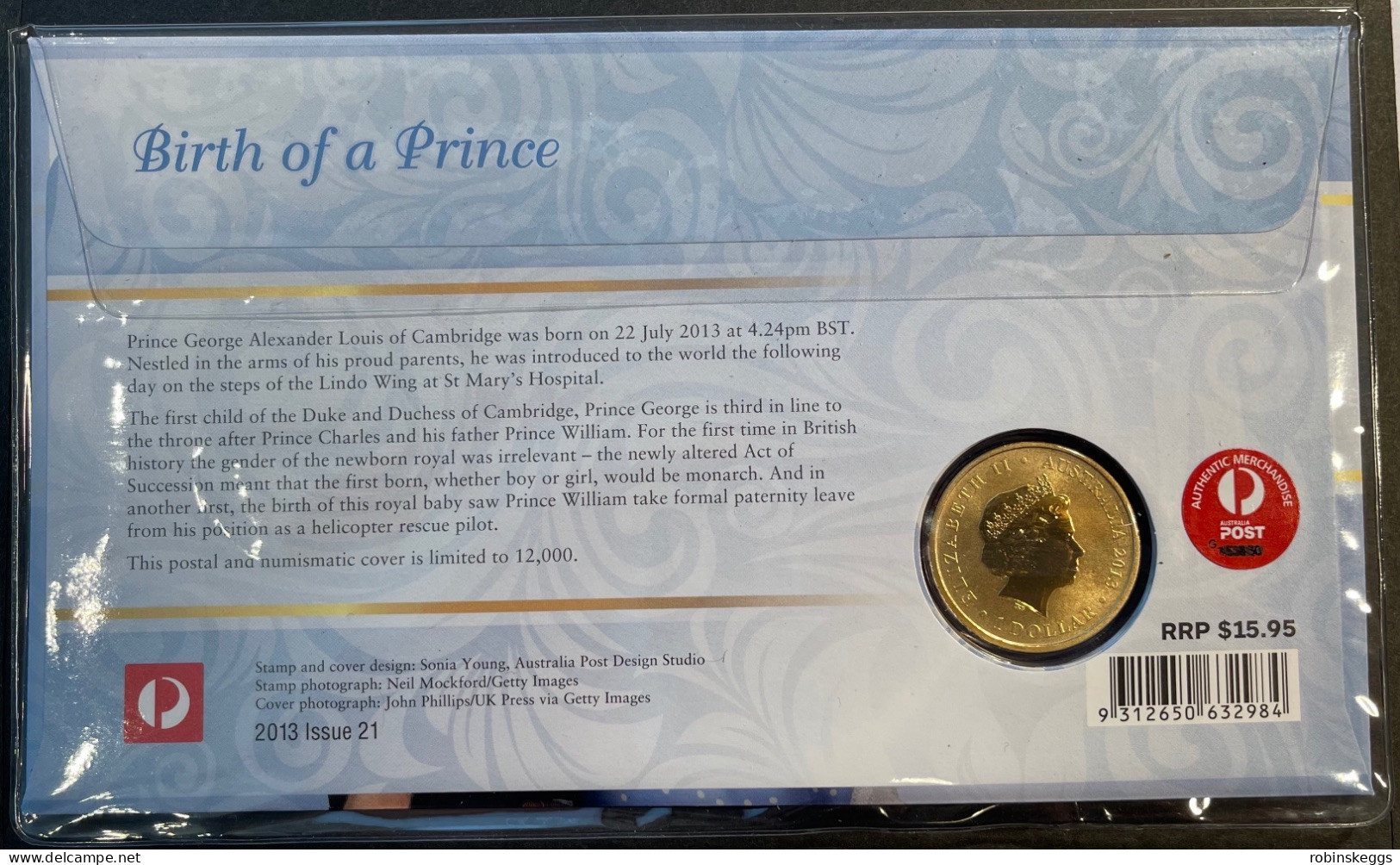 Australia PNC 2013 Birth Of A Prince - Dollar
