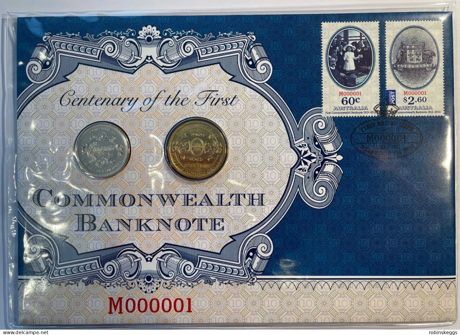 Australia PNC 2013 Centenary Of The First Commonwealth Banknote - Dollar