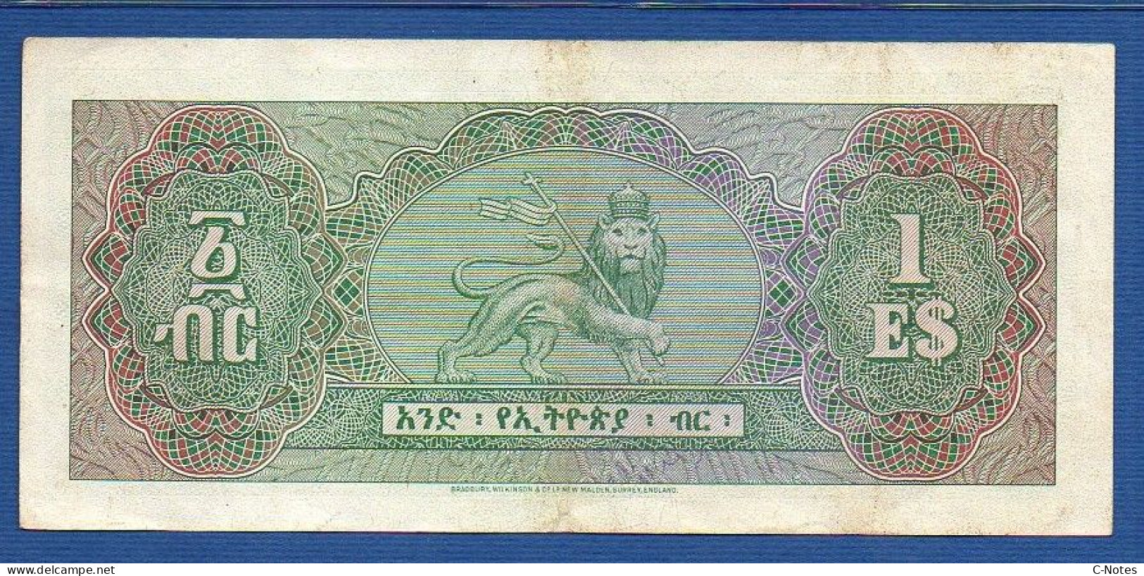ETHIOPIA - P.18 – 1 Ethiopian Dollar ND 1961 VF, S/n A/2 363191 - Aethiopien