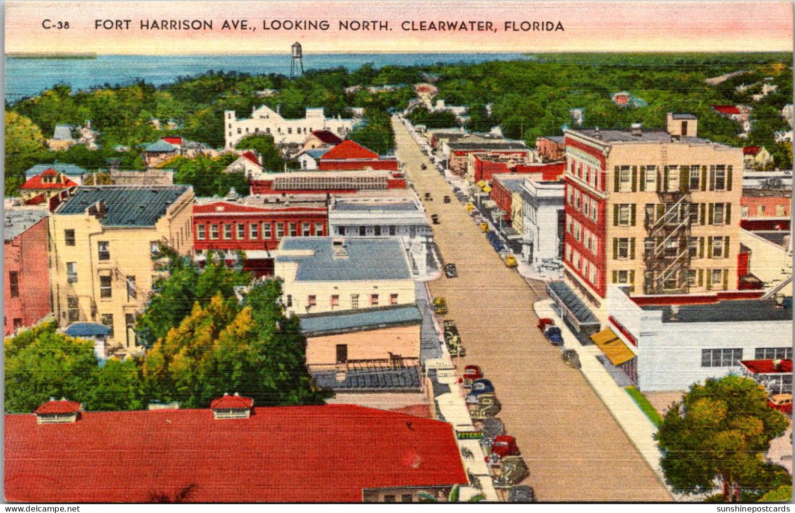 Florida Clearwater Fort Harrison Avenue Looking North  - Clearwater