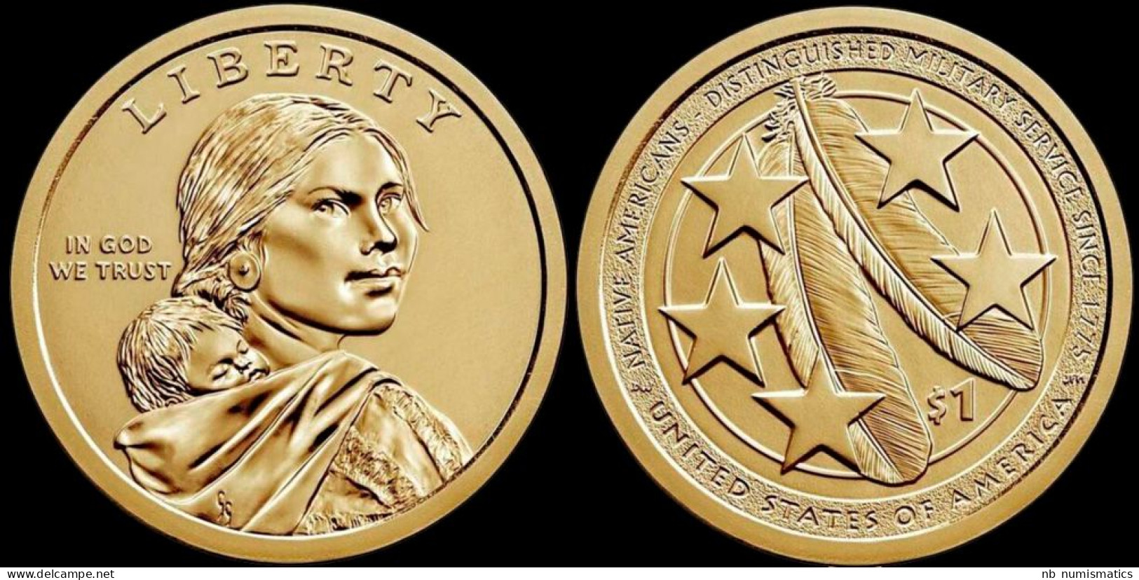 USA 1 Dollar 2021- Native American- US Army UNC - 2000-…: Sacagawea