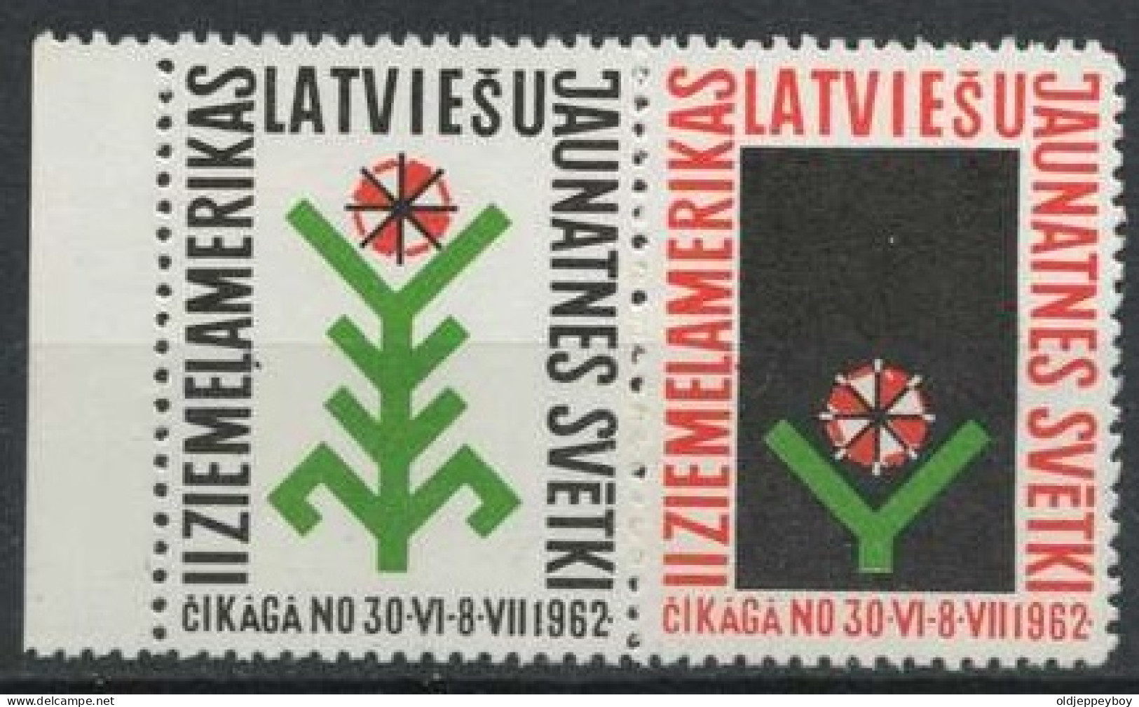  Latvia  1962, Copera Fonds, Exile, Pairs  Pfadfinder Reklamemarke VIGNETTE CINDERELLA SCOUTS SCOUTING - Nuevos