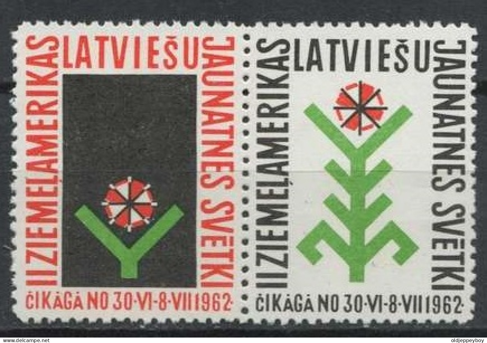  Latvia  1962, Copera Fonds, Exile, Pairs  Pfadfinder Reklamemarke VIGNETTE CINDERELLA SCOUTS SCOUTING - Ungebraucht