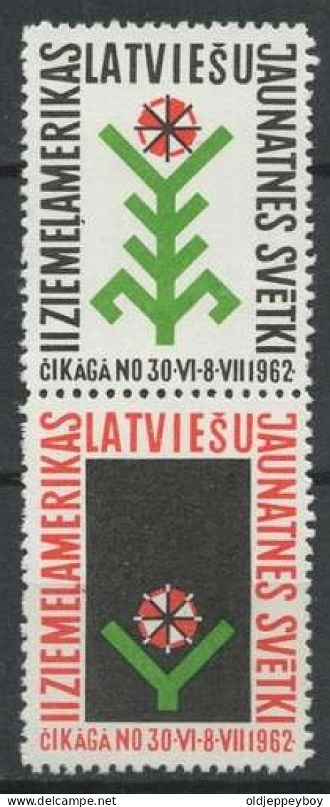  Latvia 1962, Copera Fonds, Exile, Pairs  Pfadfinder Reklamemarke VIGNETTE CINDERELLA SCOUTS SCOUTING - Neufs