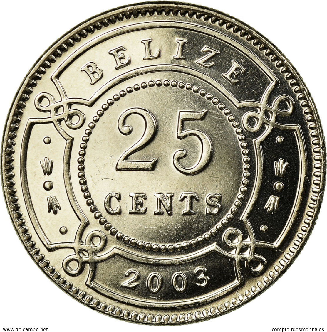 Monnaie, Belize, 25 Cents, 2003, Franklin Mint, SUP, Copper-nickel, KM:36 - Belize