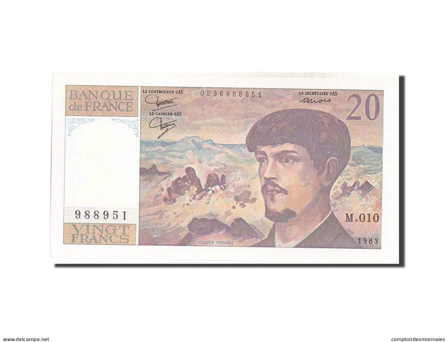 Billet, France, 20 Francs, 20 F 1980-1997 ''Debussy'', 1983, NEUF, Fayette:66.4 - 20 F 1980-1997 ''Debussy''