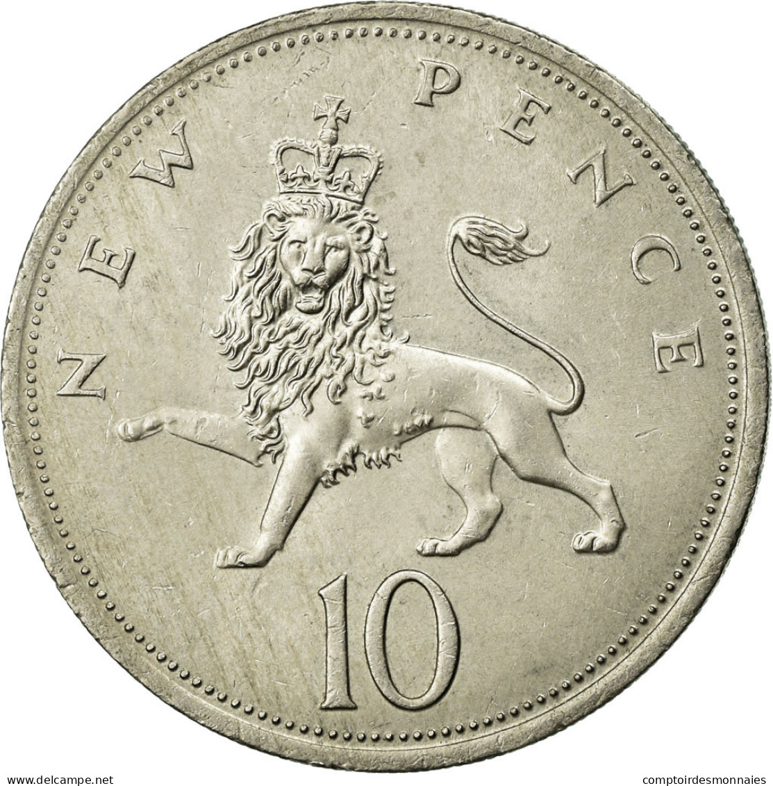 Monnaie, Grande-Bretagne, Elizabeth II, 10 New Pence, 1970, SUP, Copper-nickel - 10 Pence & 10 New Pence