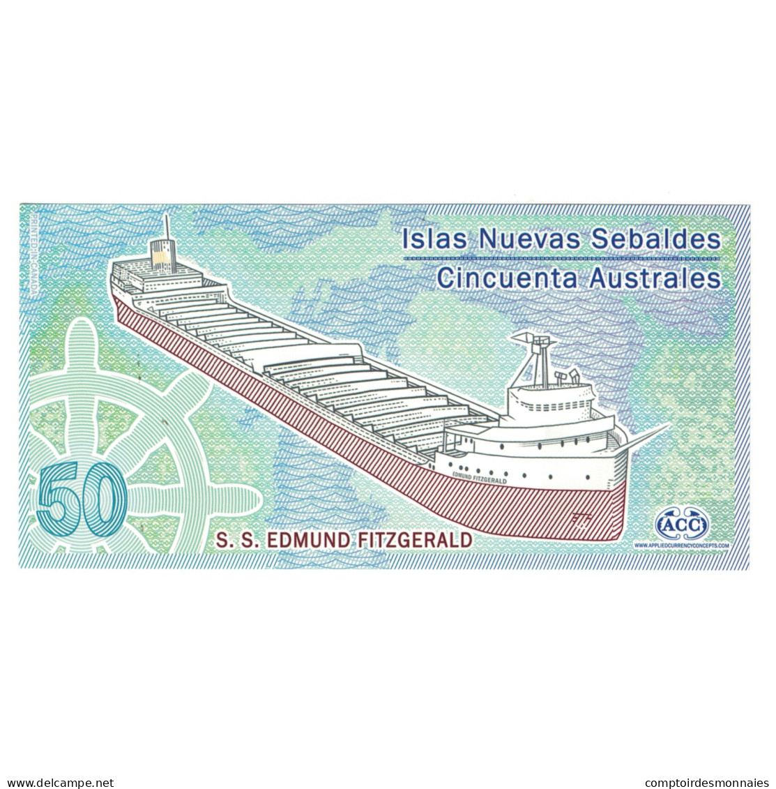 Billet, Royaume-Uni, 50 Australes, 2012, NEW JASON ISLAND, NEUF - [ 8] Ficticios & Especimenes