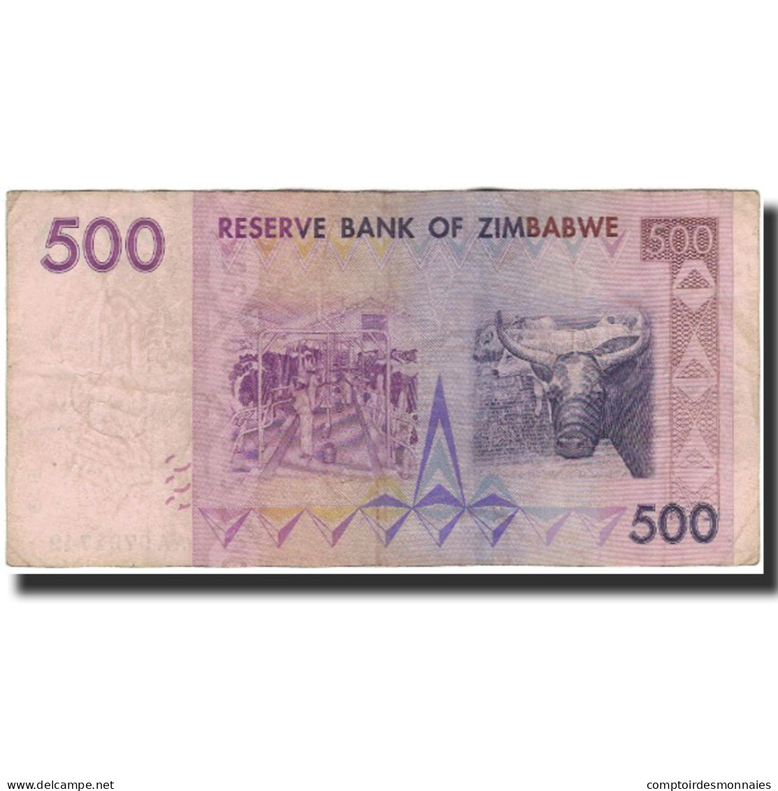 Billet, Zimbabwe, 500 Dollars, 2007, KM:70, TB - Zimbabwe