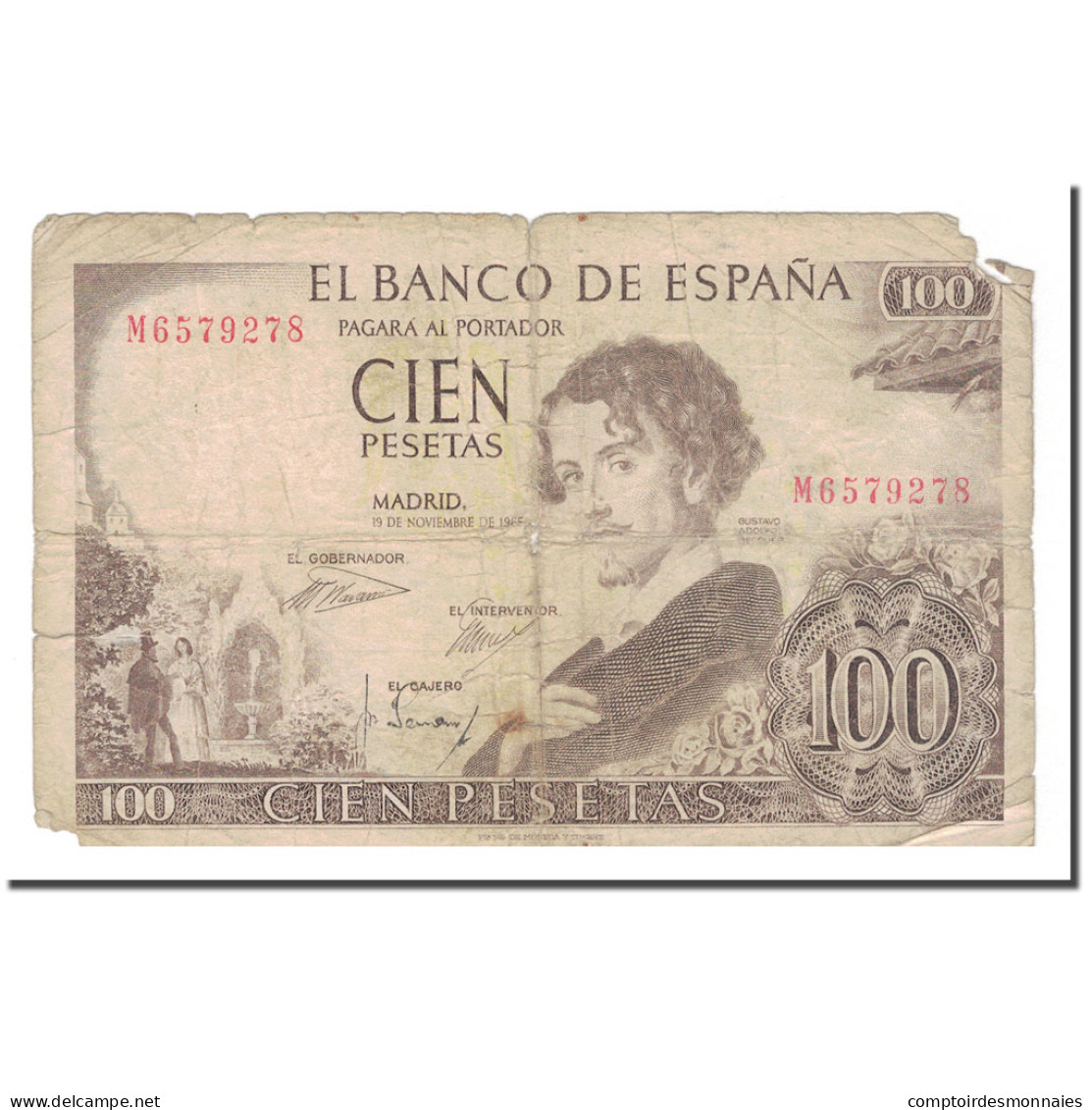 Billet, Espagne, 100 Pesetas, 1965, 1965-11-19, KM:150, B - 100 Peseten