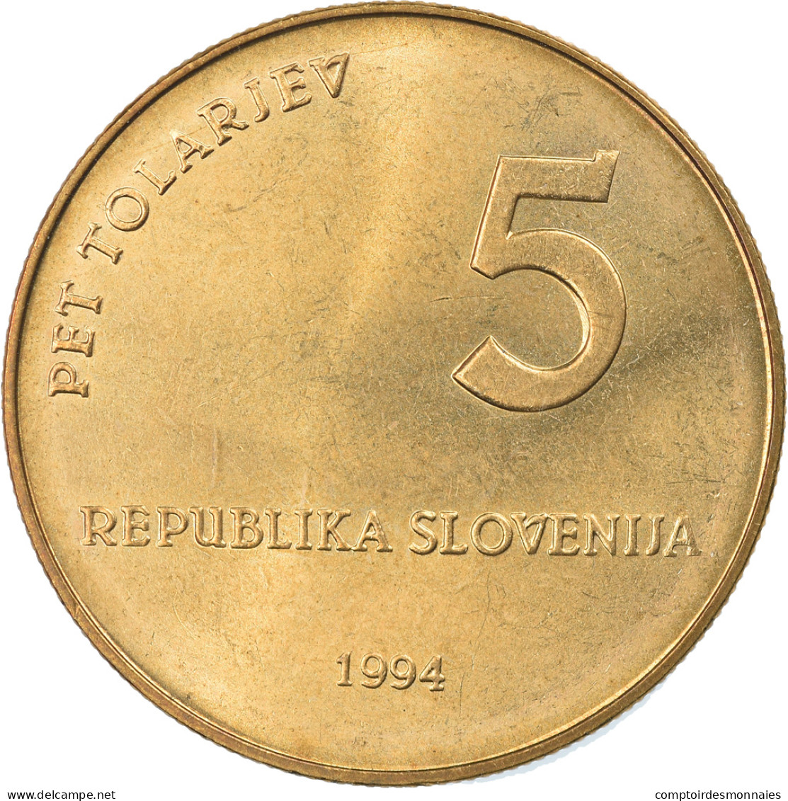 Monnaie, Slovénie, 5 Tolarjev, 1994, FDC, Nickel-brass, KM:16 - Slovenia