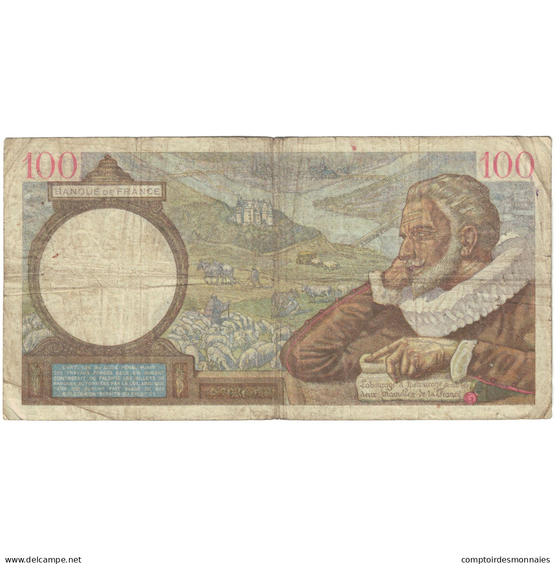France, 100 Francs, Sully, 1939, A.1675, TB, Fayette:26.08, KM:94 - 100 F 1939-1942 ''Sully''