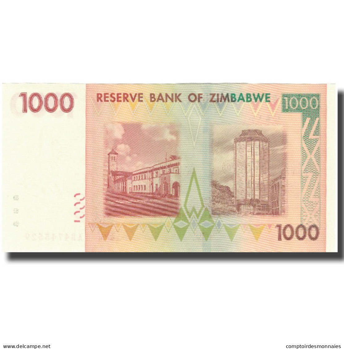 Billet, Zimbabwe, 1000 Dollars, 2007, 2007, KM:71, SPL+ - Zimbabwe