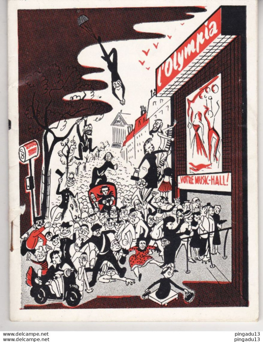 Fixe Olympia Poiret Serrault J Baaker Publicité Coca Cola Saint Raphaël Bière Ancre Pils ... Année 1956 - Programmes