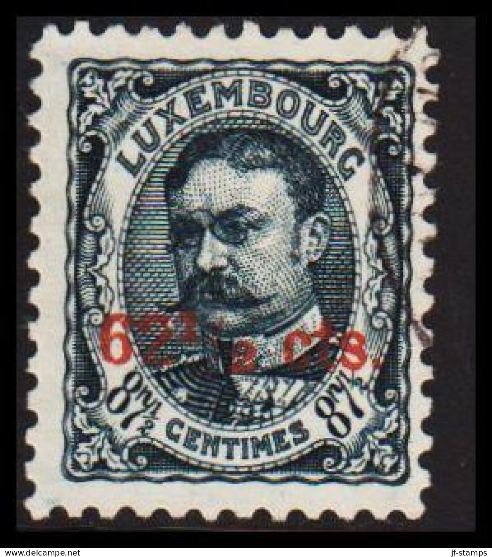 1912-1915. LUXEMBOURG. Großherzogin Wilhelm IV 62½ Cts. On 87½ Cts.  (Michel 89) - JF532636 - 1907-24 Ecusson