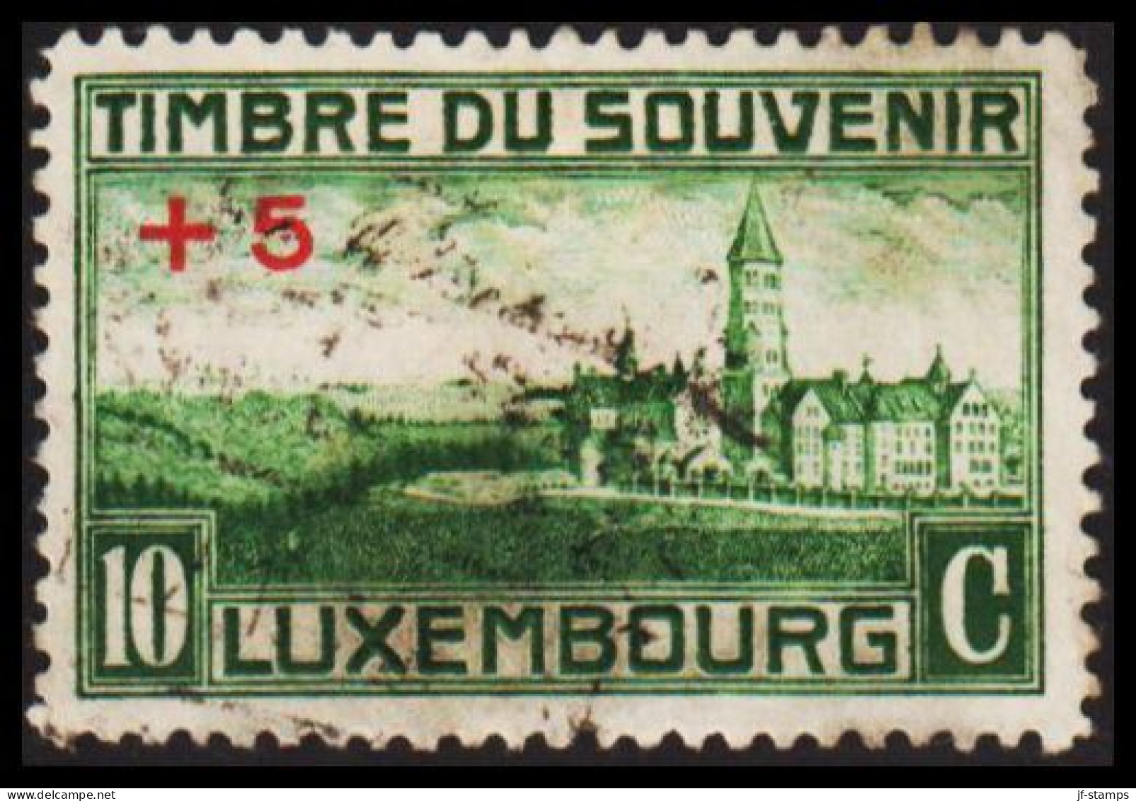 1921. LUXEMBOURG. TIMBRE DE SOUVENIR 10 C + 5.  (Michel 137) - JF532655 - Oblitérés