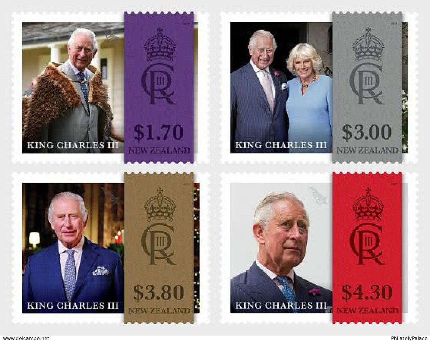 NEW ZEALAND 2023 His Majesty King Charles III A New Reign Camilla, Queen Consort Set Of 4v MNH (**) - Unused Stamps