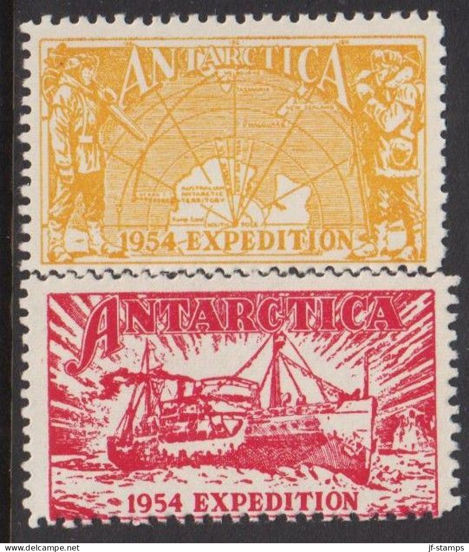 1954. AUSTRALIAN ANTARCTIC TERRITORY. ANTARCTICA EXPEDITION 1954. 2 Stamps Never Hinged. Unusual.  - JF532906 - Unused Stamps