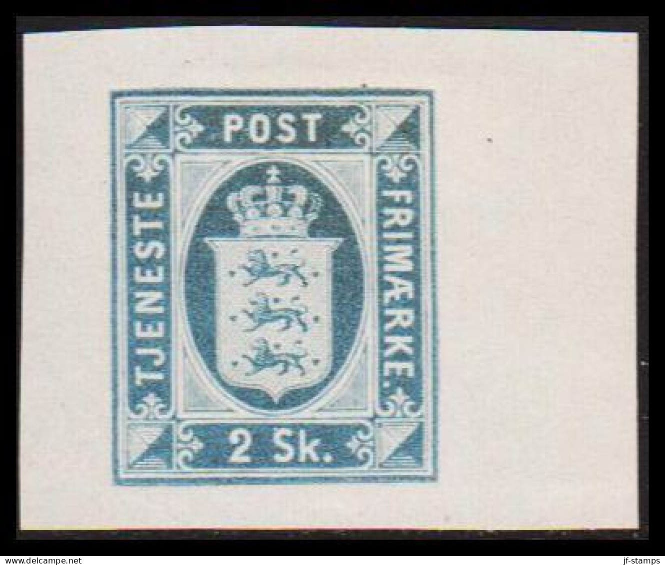 1886. Official Reprint. Official Stamps. 2 Sk. Blue  (Michel D 1 ND) - JF532968 - Officials