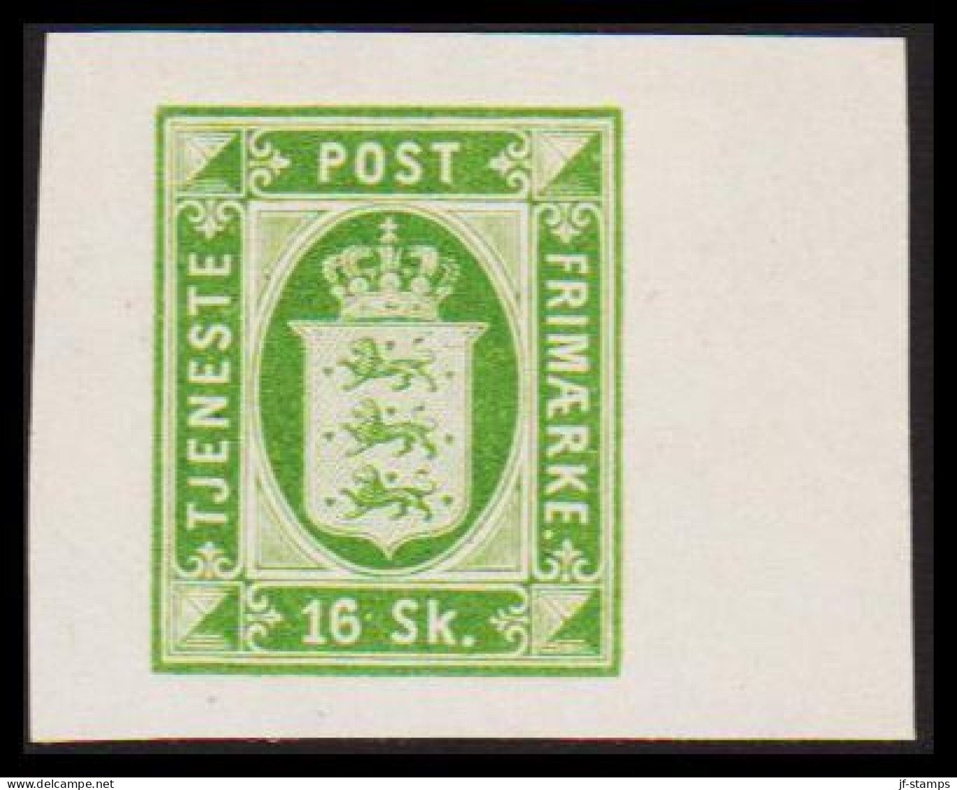 1886. Official Reprint. Official Stamps.  16 Sk. Green (Michel D 3 ND) - JF532970 - Dienstzegels