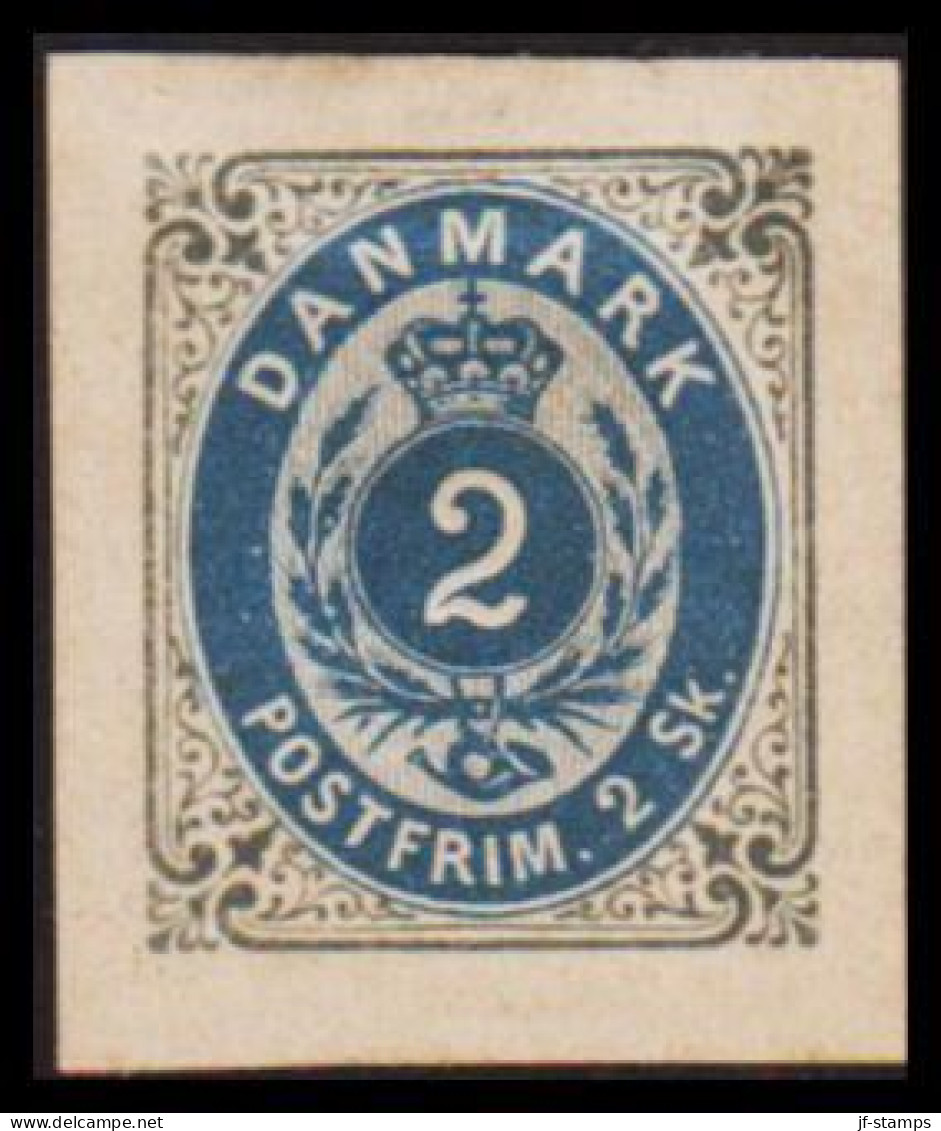 1886. Official Reprint. Bi-coloured Skilling. 2 Sk. Gray/blue Inverted Frame. Yellowish ... (Michel 16 II ND) - JF532980 - Ongebruikt