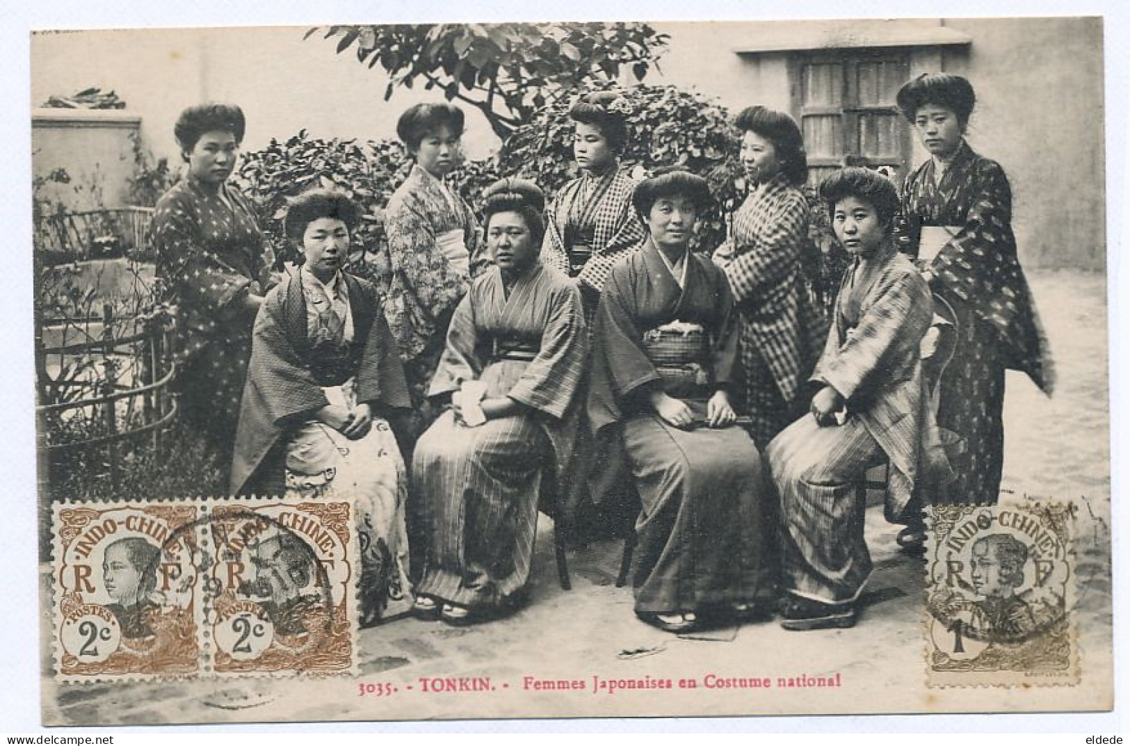 Group Of Japanese Prostitutes In Indochina . Prostituées Japonaises - Asia