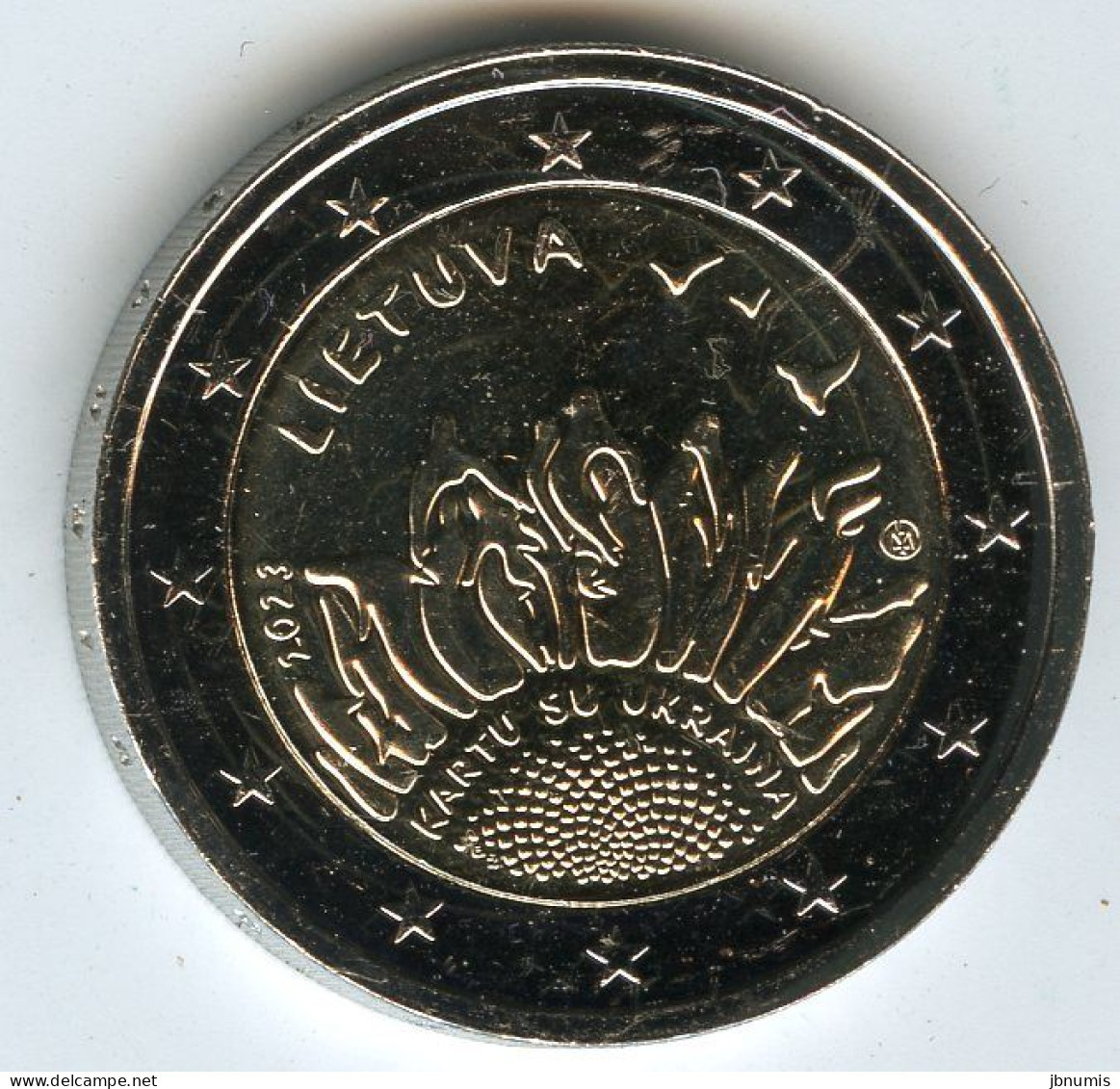 Lituanie Lithuania 2 Euro 2023 Slava Ukraine Ensemble UNC - Lithuania