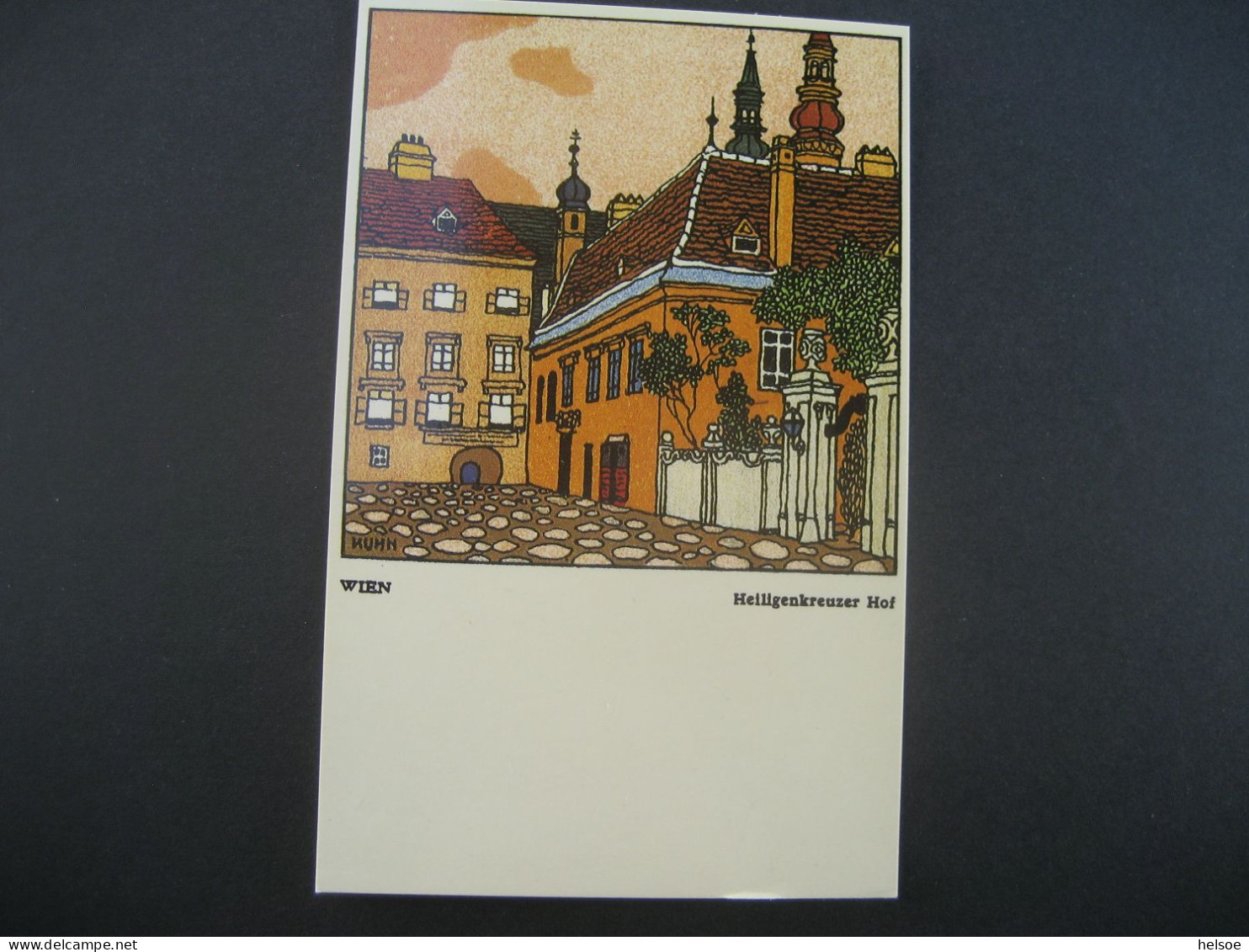 Österreich- Ansichtskarte Wiener Werkstätte, Wien: Heiligenkreuzer Hof, WW-Karte 440 - Grinzing
