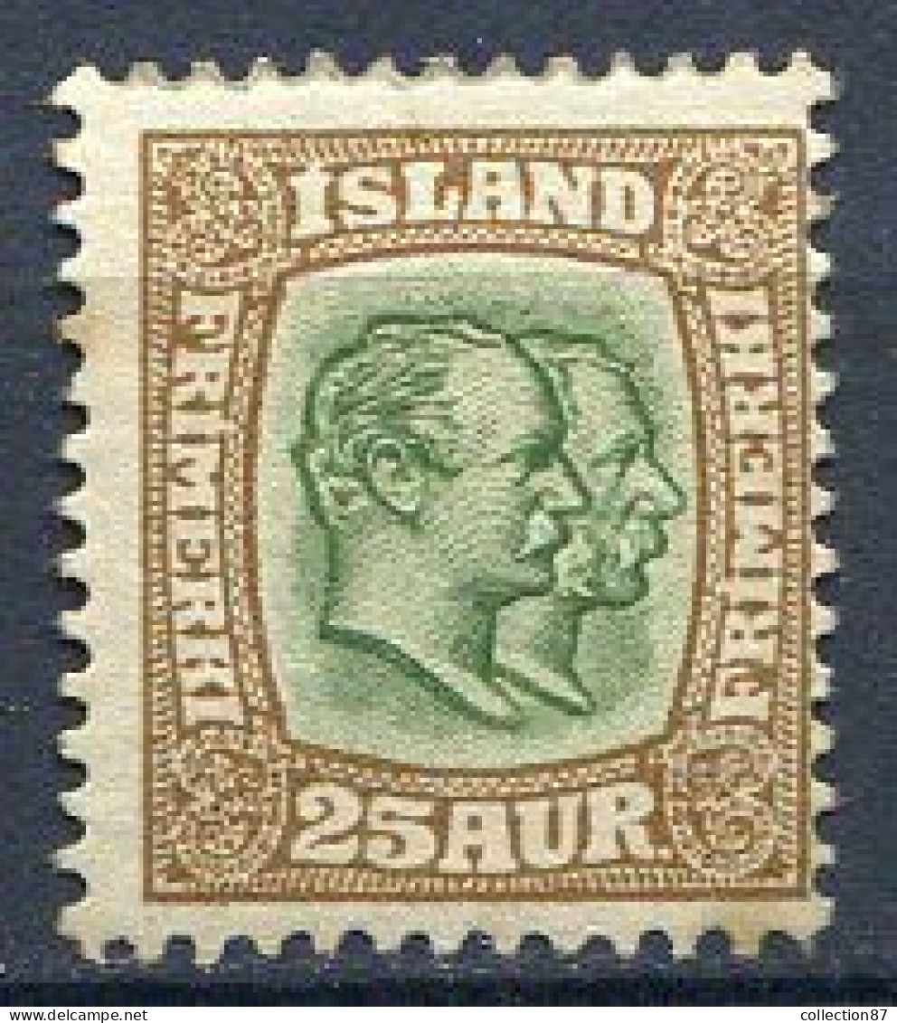 Réf 58-CL2 < ISLANDE < Yvert N° 56 * Neuf Ch. * MH - Unused Stamps