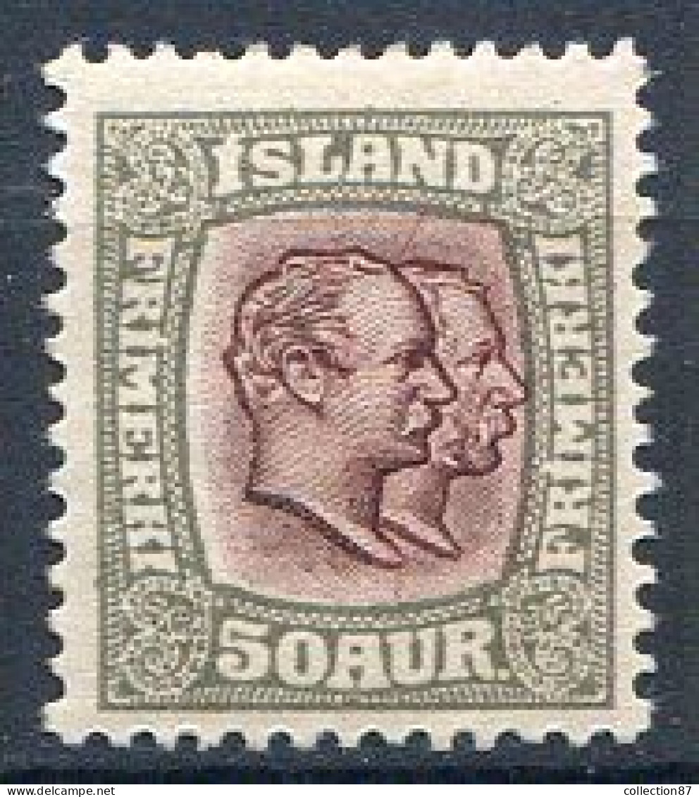 Réf 58-CL2 < ISLANDE < Yvert N° 58 * Neuf Ch. * MH - Unused Stamps