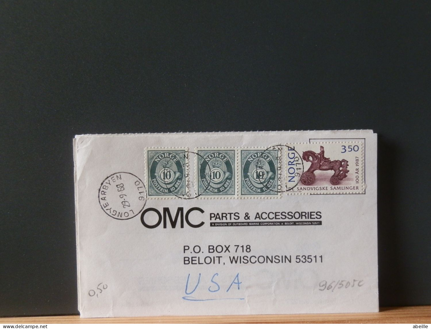 96/505C  CP  NORGE 1968 QUIK BUY 1 EURO - Cartas & Documentos