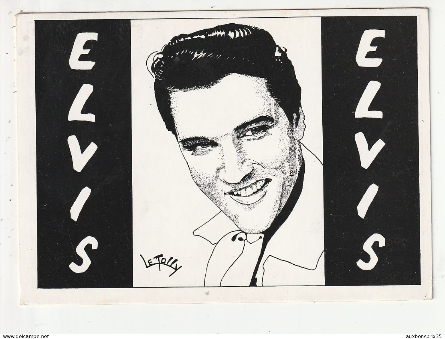 ELVIS PRESLEY - ILLUSTRATEUR BERNARD LE JOLLY - 16/150 - Chanteurs & Musiciens