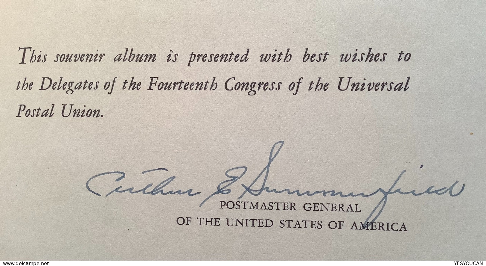 USA RARE OFFICIAL ALBUM 14.UPU CONGRESS 1957OTTAWA CANADA (US Einstein Atomic Energy B.Franklin Wildlife Salmon Children - Ongebruikt