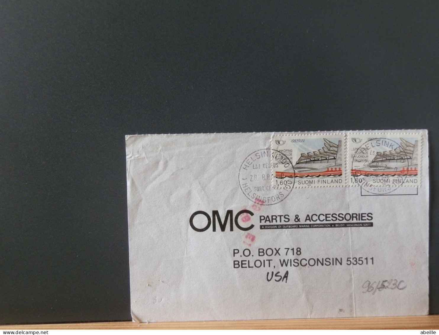 96/523C CP FINLANDE 1987  QUIK BUY 1 EURO - Covers & Documents