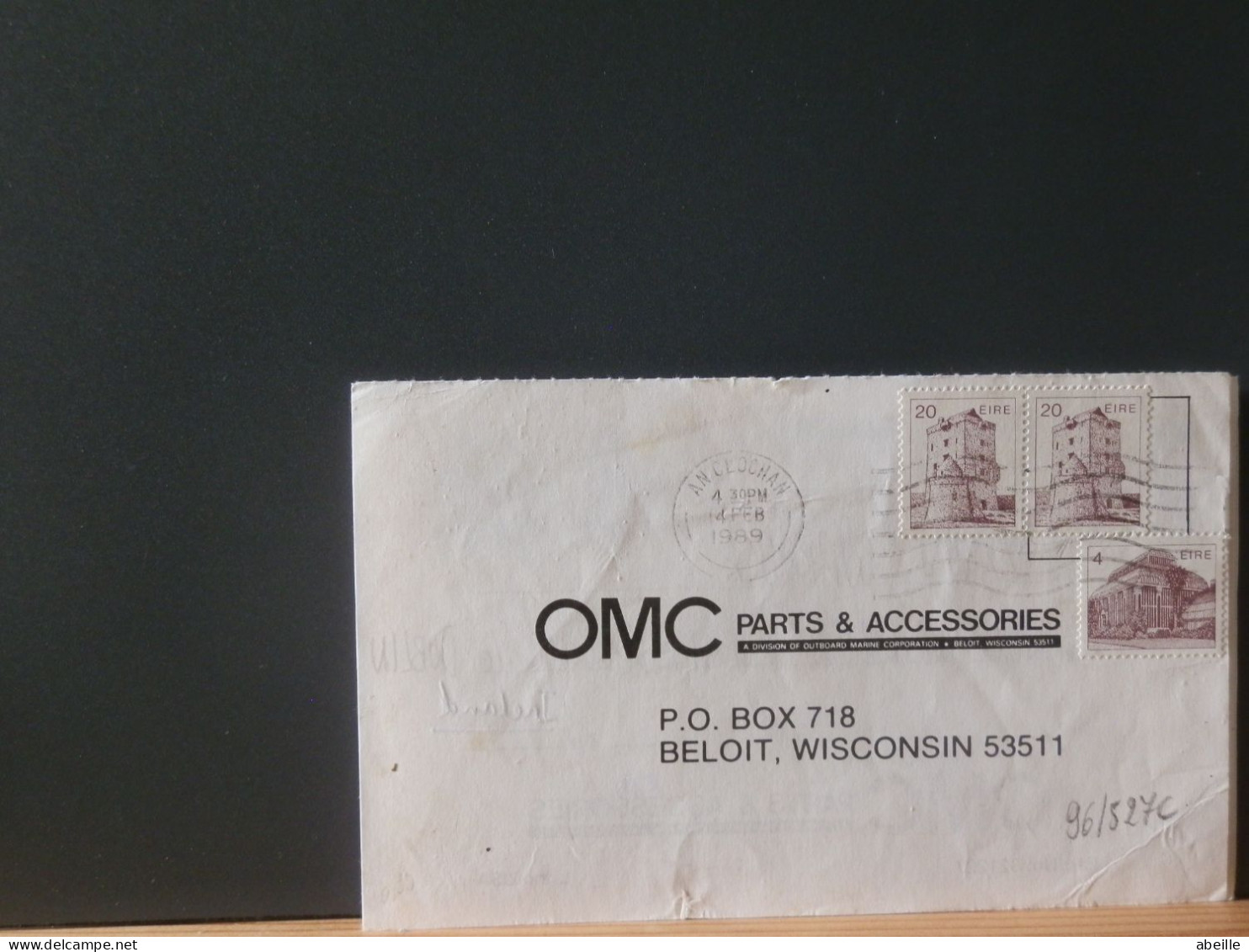 96/527C CP EIRE  1989  QUIK BUY 1 EURO - Cartas & Documentos