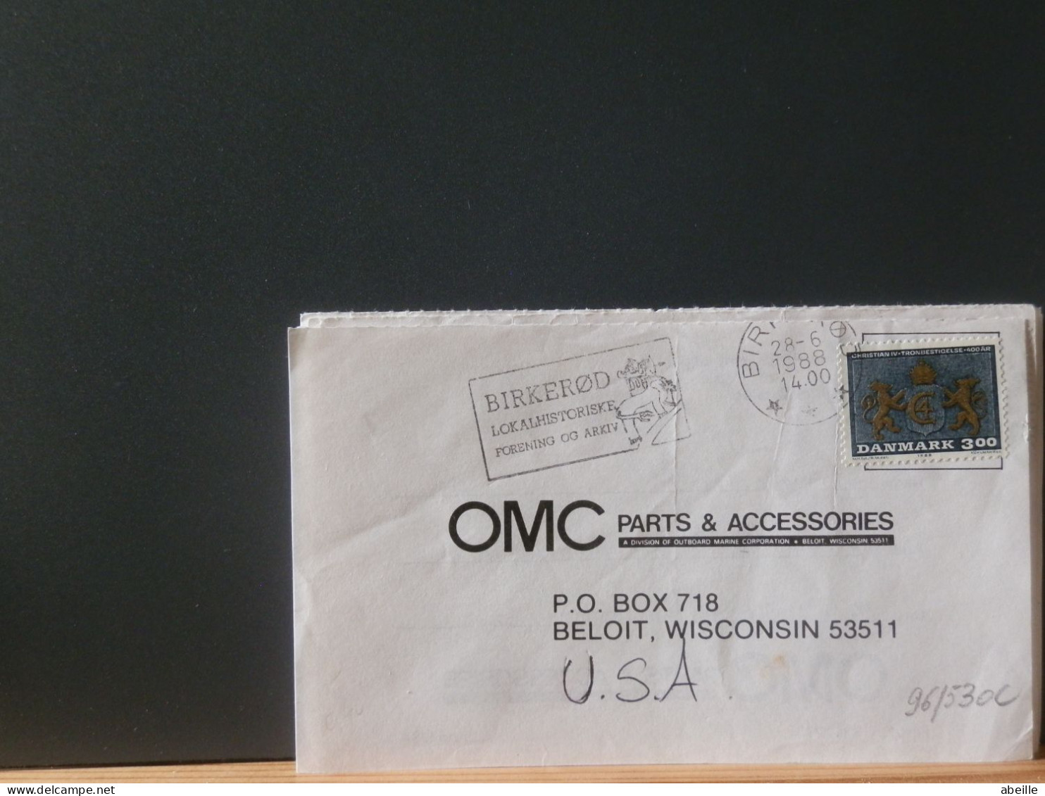 96/530C CP DANMARK  1988  QUIK BUY 1 EURO - Lettres & Documents