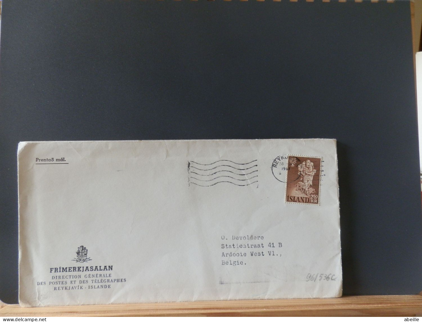 96/536C LETTRE 1967 POUR LA BELG. - Brieven En Documenten