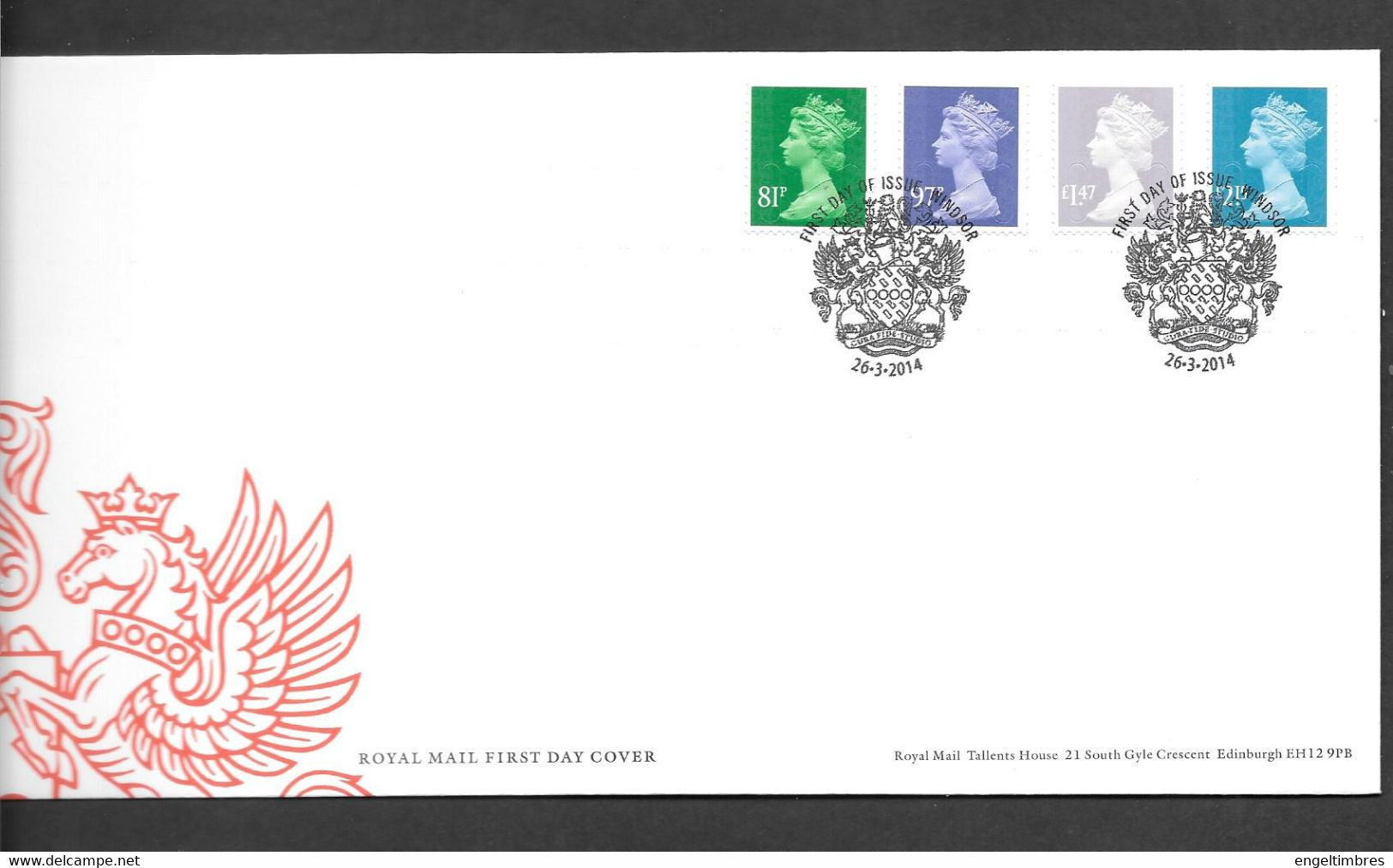 GB - 2014 New Definitive Values (4)    FDC Or  USED  "ON PIECE" - SEE NOTES  And Scans - 2011-2020 Decimale Uitgaven