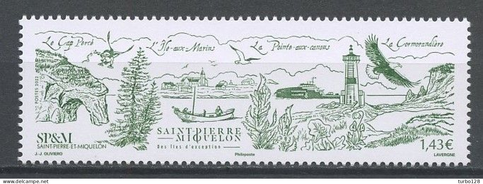 SPM Miquelon 2022 N° 1294 ** Neuf MNH Superbe Paysage Oiseaux Birds Bateaux Boats Phare Light House îles Pêcheurs - Unused Stamps