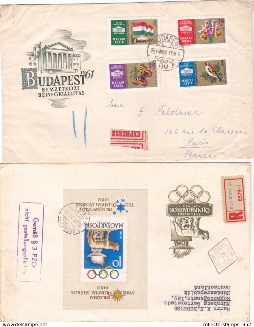 LOT 4 COVERS FDC HUNGARY See Scan Image, SPECIAL COVER, 1967, HUNGARY - Brieven En Documenten
