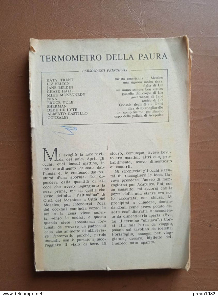 Termometro Della Paura - G. Trotta - Ed. I Gialli Mondadori (Senza Copertina!) - Policiers Et Thrillers