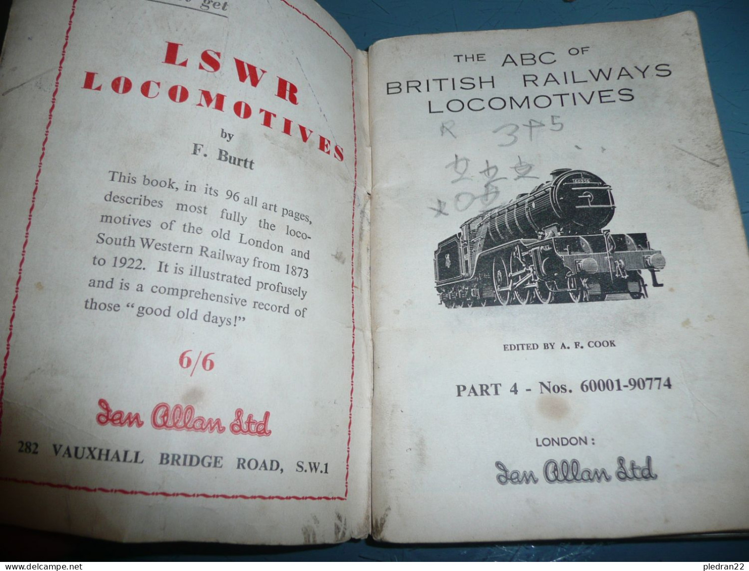 CHEMINS DE FER TRAIN BRITISH RAILWAYS LOCOMOTIVES STEAM A VAPEUR IAN ALLAN ABC N° 4 N° 60001-90774 ANNEES 1940 1950 - Autres & Non Classés