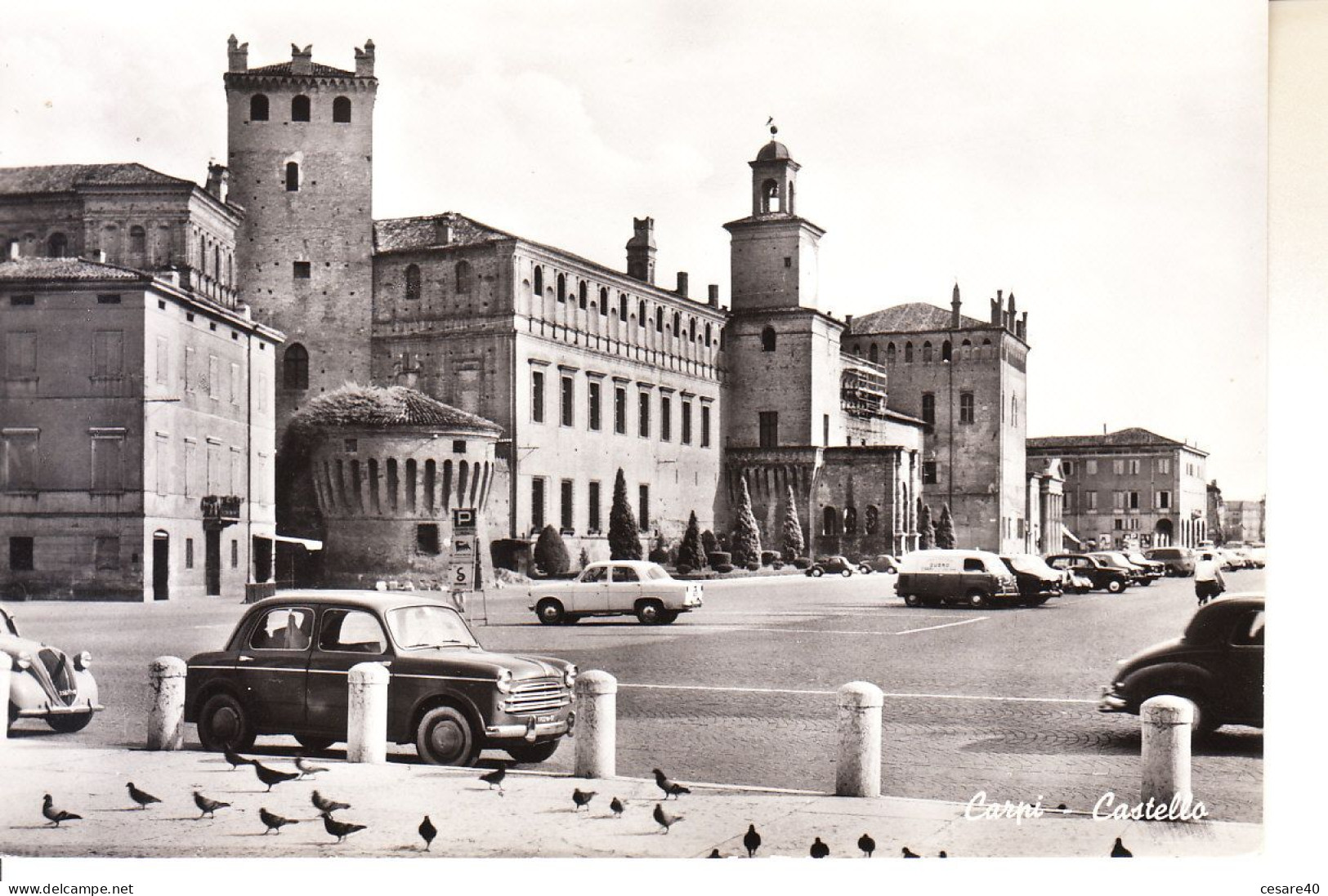 ITALIA . CARPI (modena) - Castello, Animata Con Auto, Viag.1964, For. Grande -  2020 B-180 - Carpi