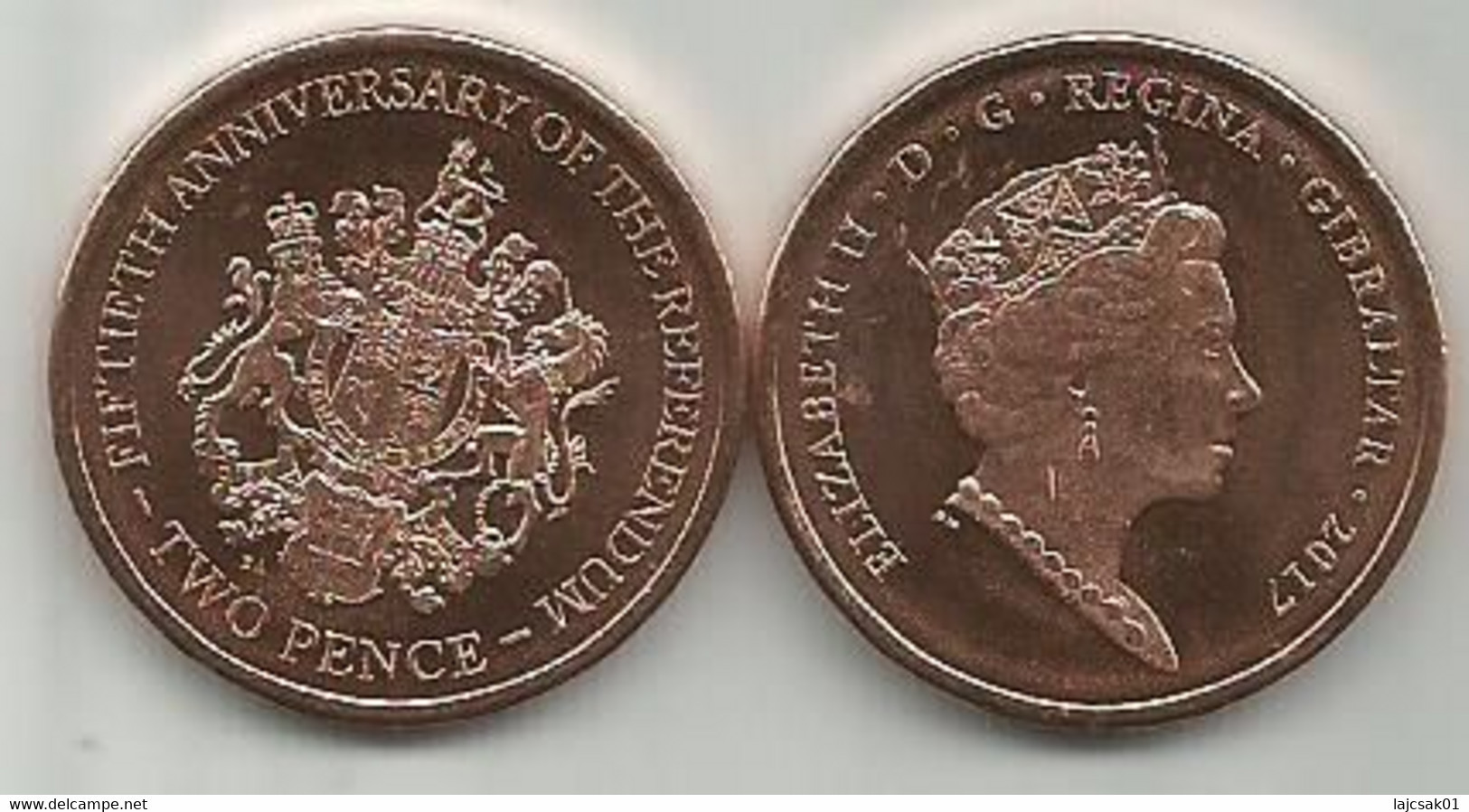 Gibraltar 2 Pence 2017. High Grade - Gibraltar