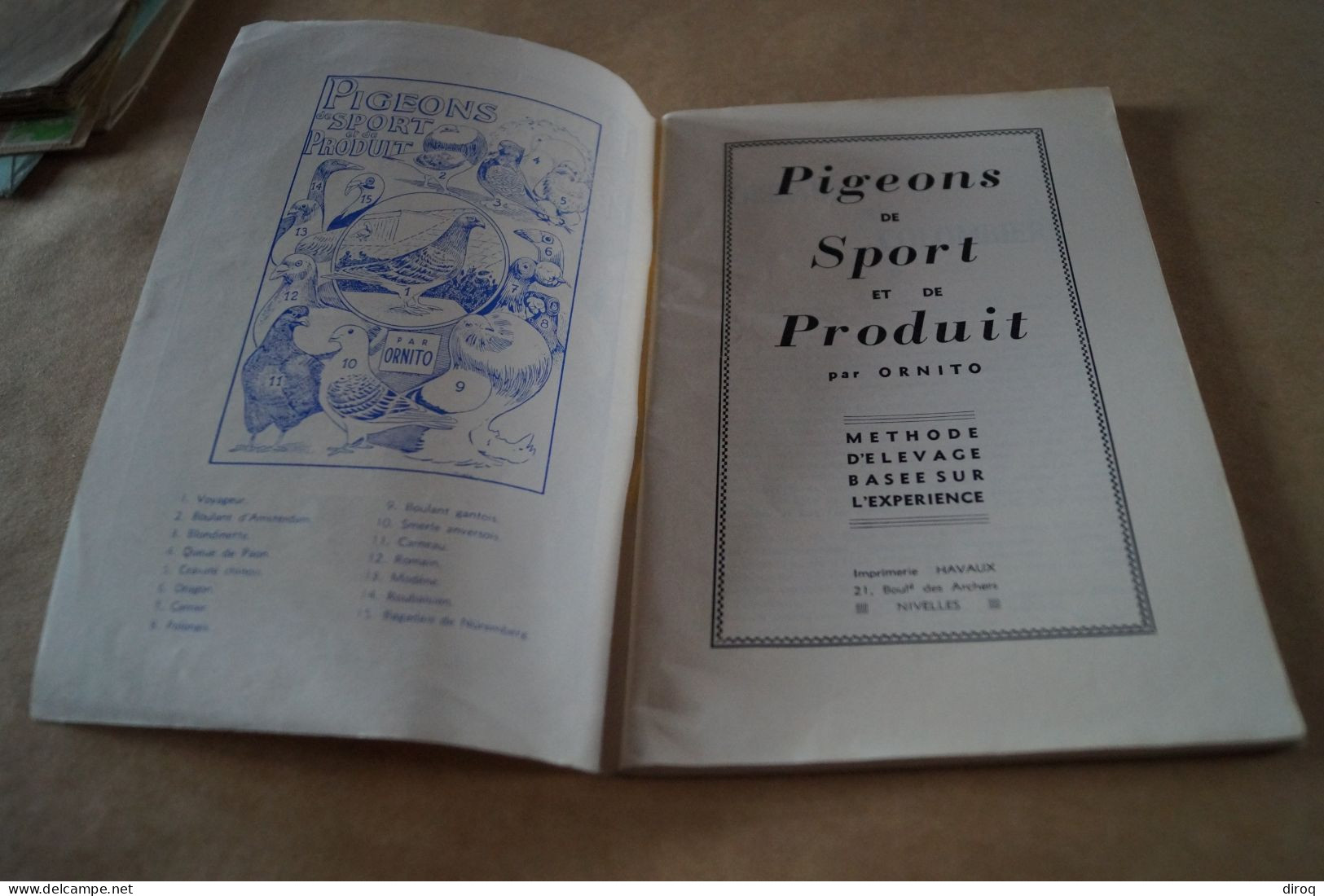 Colombophile,Pigeon,RARE Ancien Ouvrage Avec Lot De Plumes,102 Pages,21 Cm. / 13,5 Cm - Zonder Classificatie