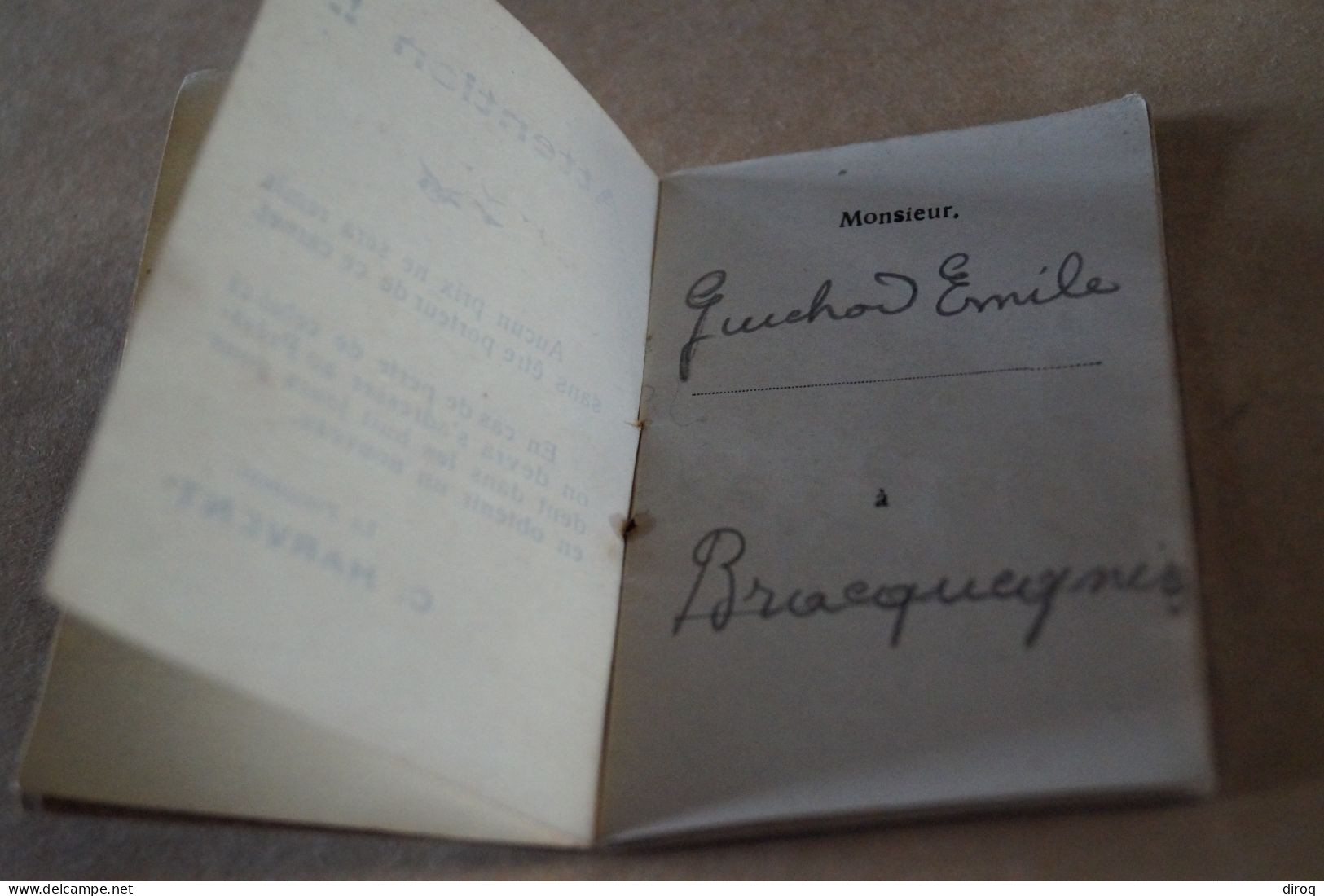 Colombophile,Pigeon,RARE Ancien Carnet 1930,Bracquegnies,Guichard Emile,20 Pages,10 Cm./7 Cm. - Non Classés