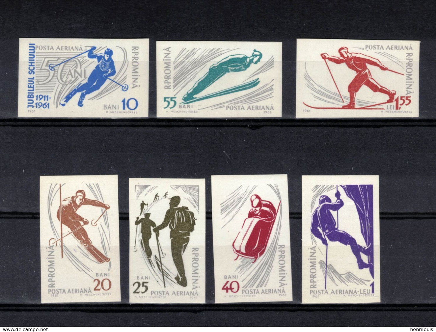 ROUMANIE    Timbres  Neufs **   De 1961   ( Ref 974)  - Sport Série Non Dentelée - Unused Stamps