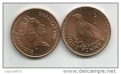 Gibraltar 1 Penny 1988. - Gibraltar